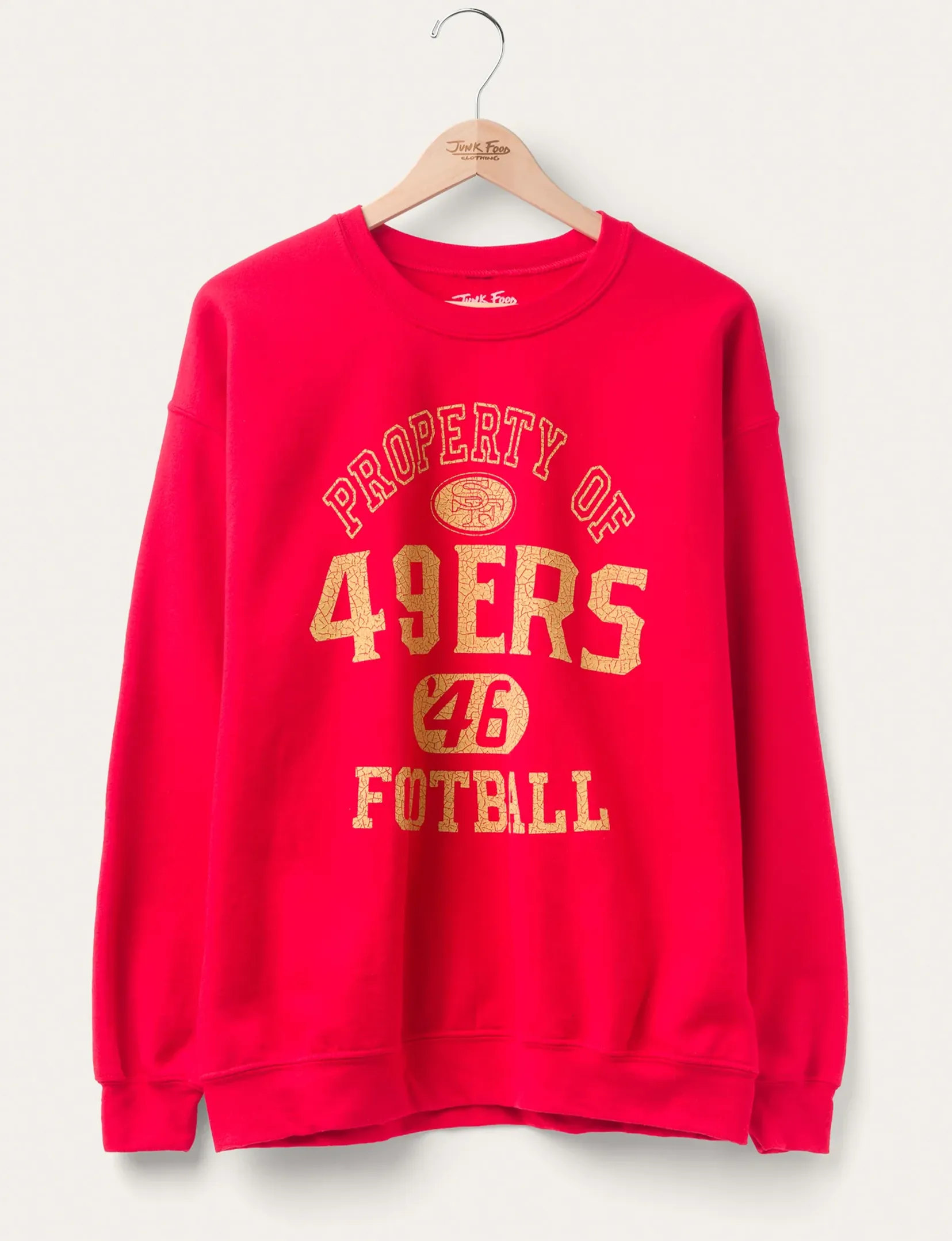 Adventure Ready 49ers Property Crew Fleece, Red