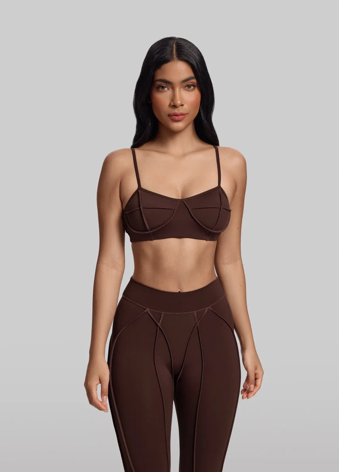 Open-back Contour Stitch Bralette