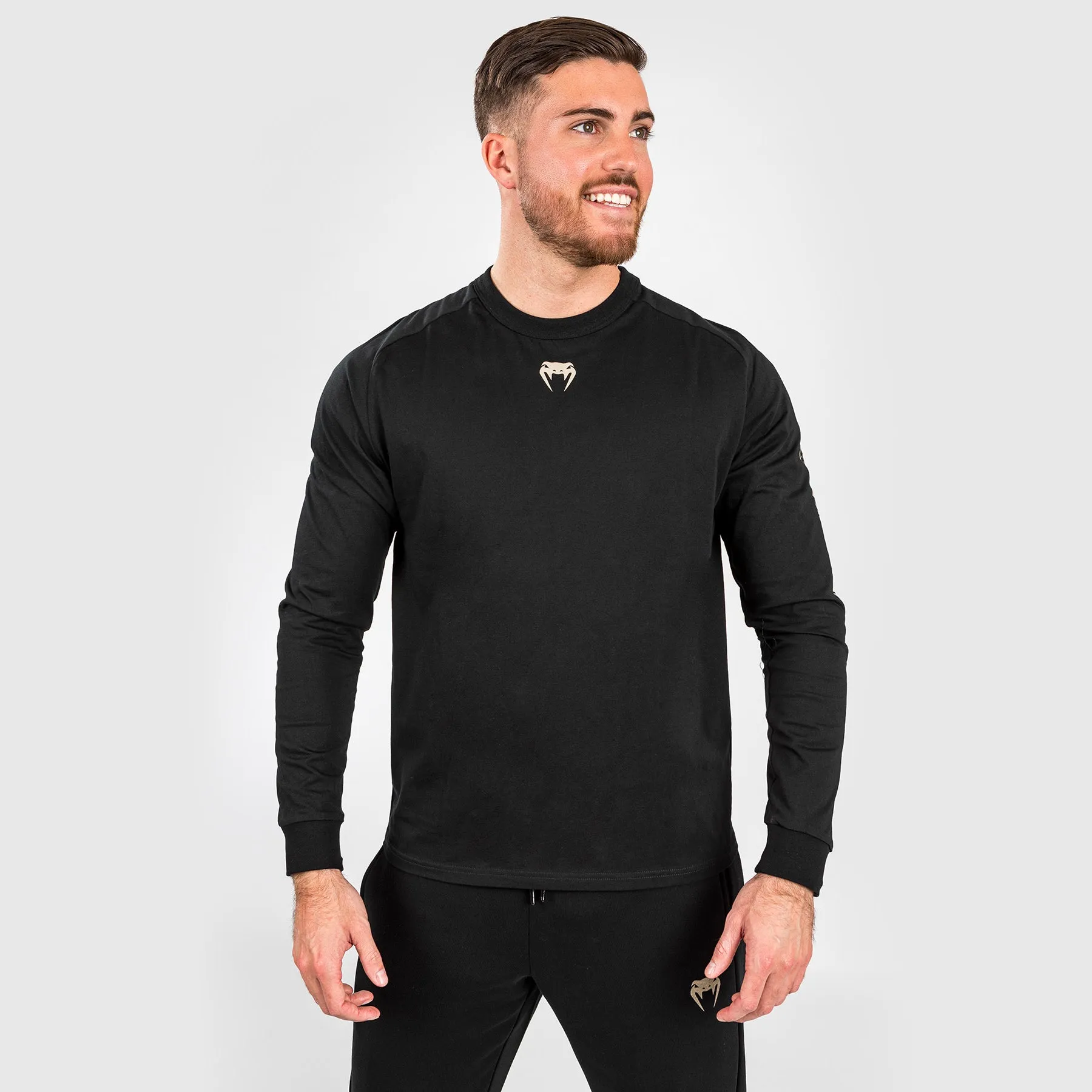 UFC Adrenaline by Venum Fight Week Men??s Long-sleeve T-shirt - Black Seasonal Layering Cozy Comfort Fit
