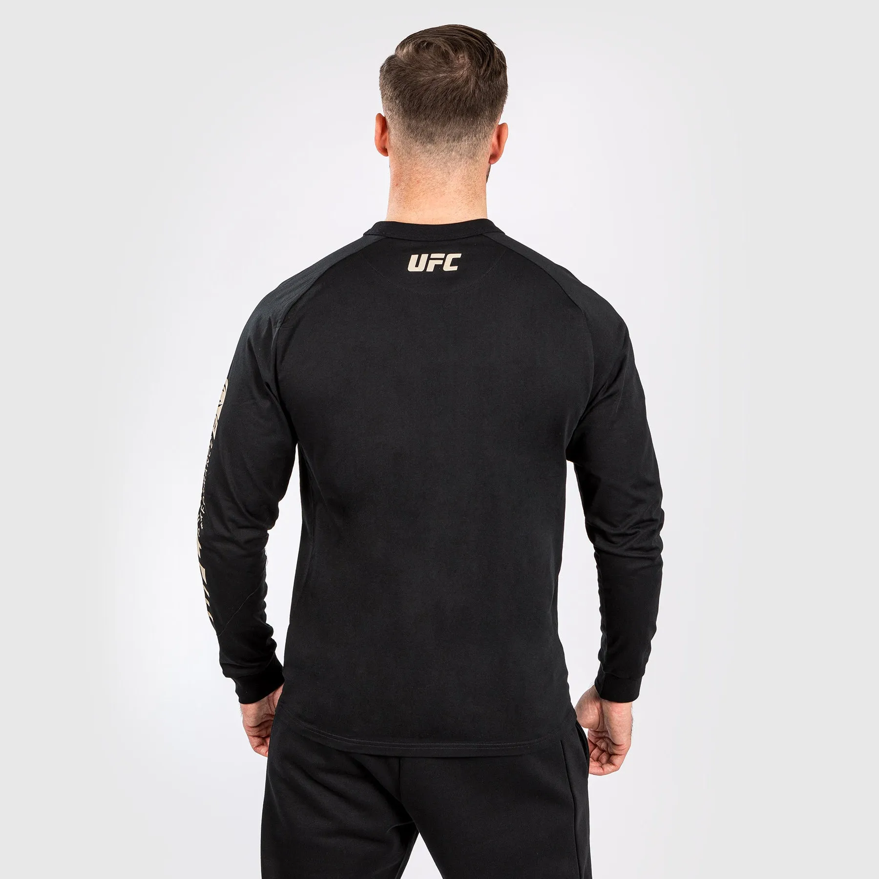 UFC Adrenaline by Venum Fight Week Men??s Long-sleeve T-shirt - Black Anti Pilling Treatment Modern Smart