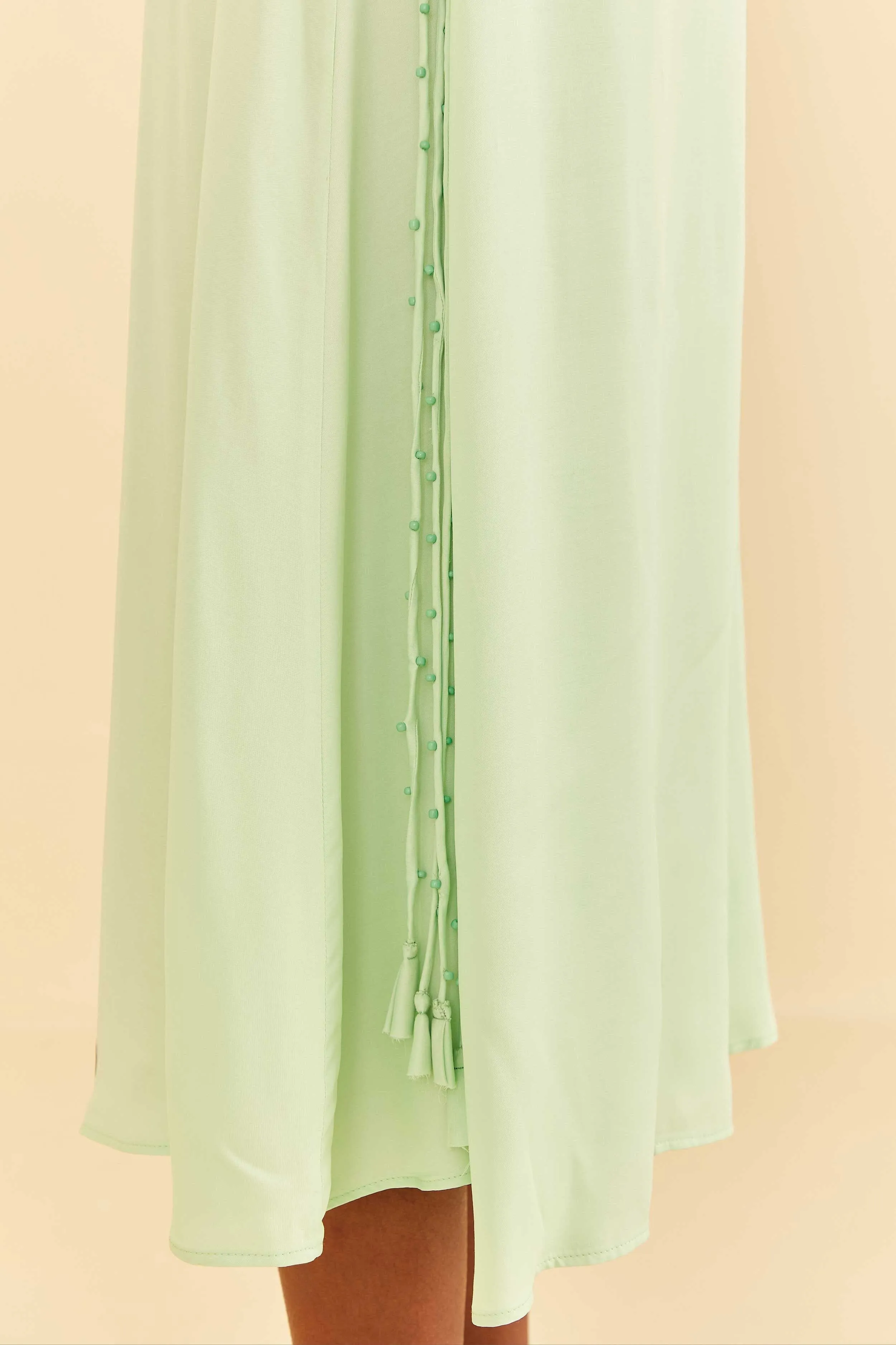 Comfy Look Mint Midi Skirt