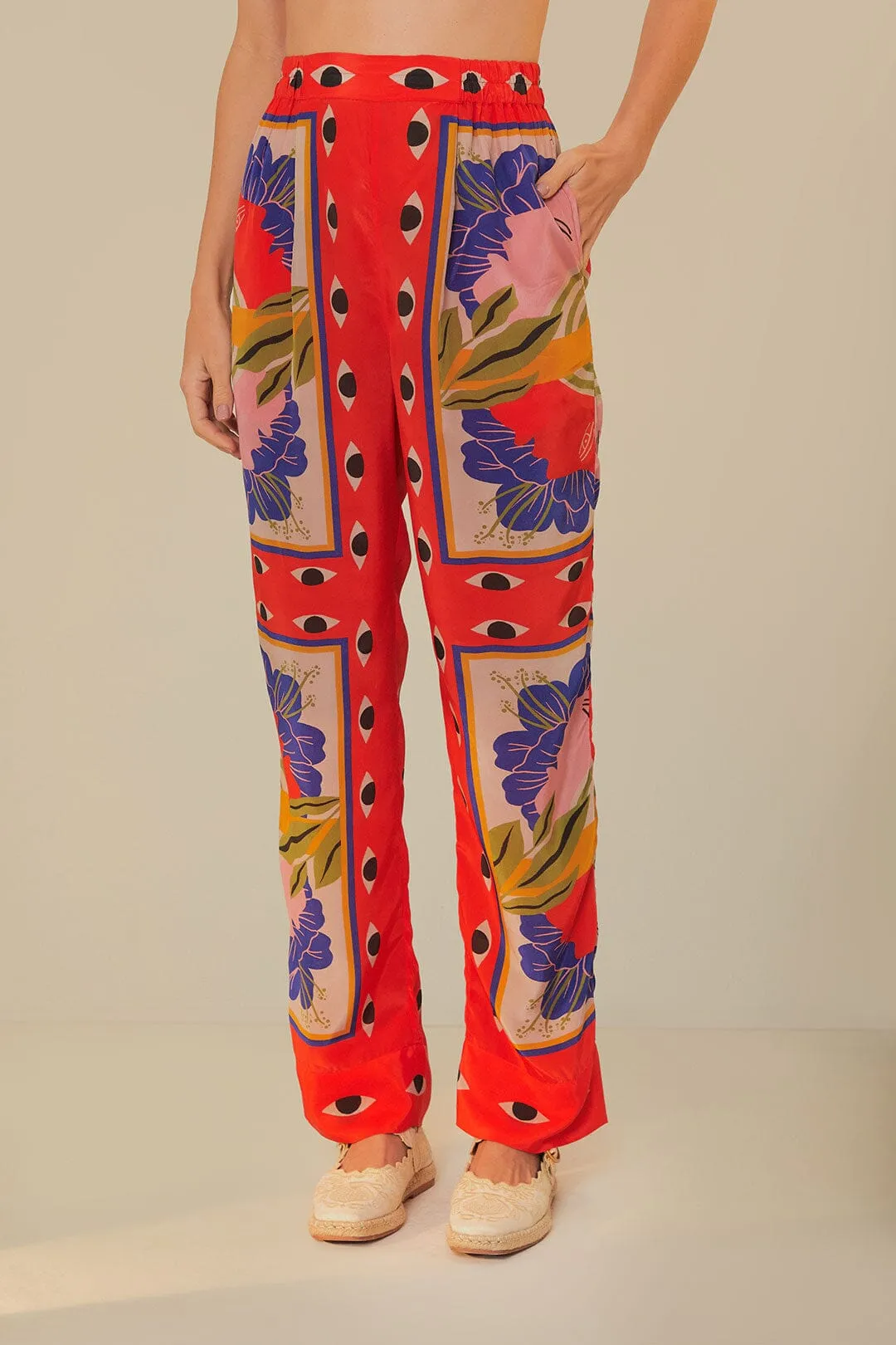 Crisp Design Layer Fit Sand Surreal Scarf Pajama Pants