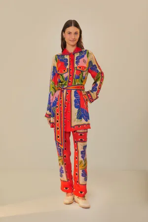 Breathable fabric Abrasion resistant Sand Surreal Scarf Pajama Pants