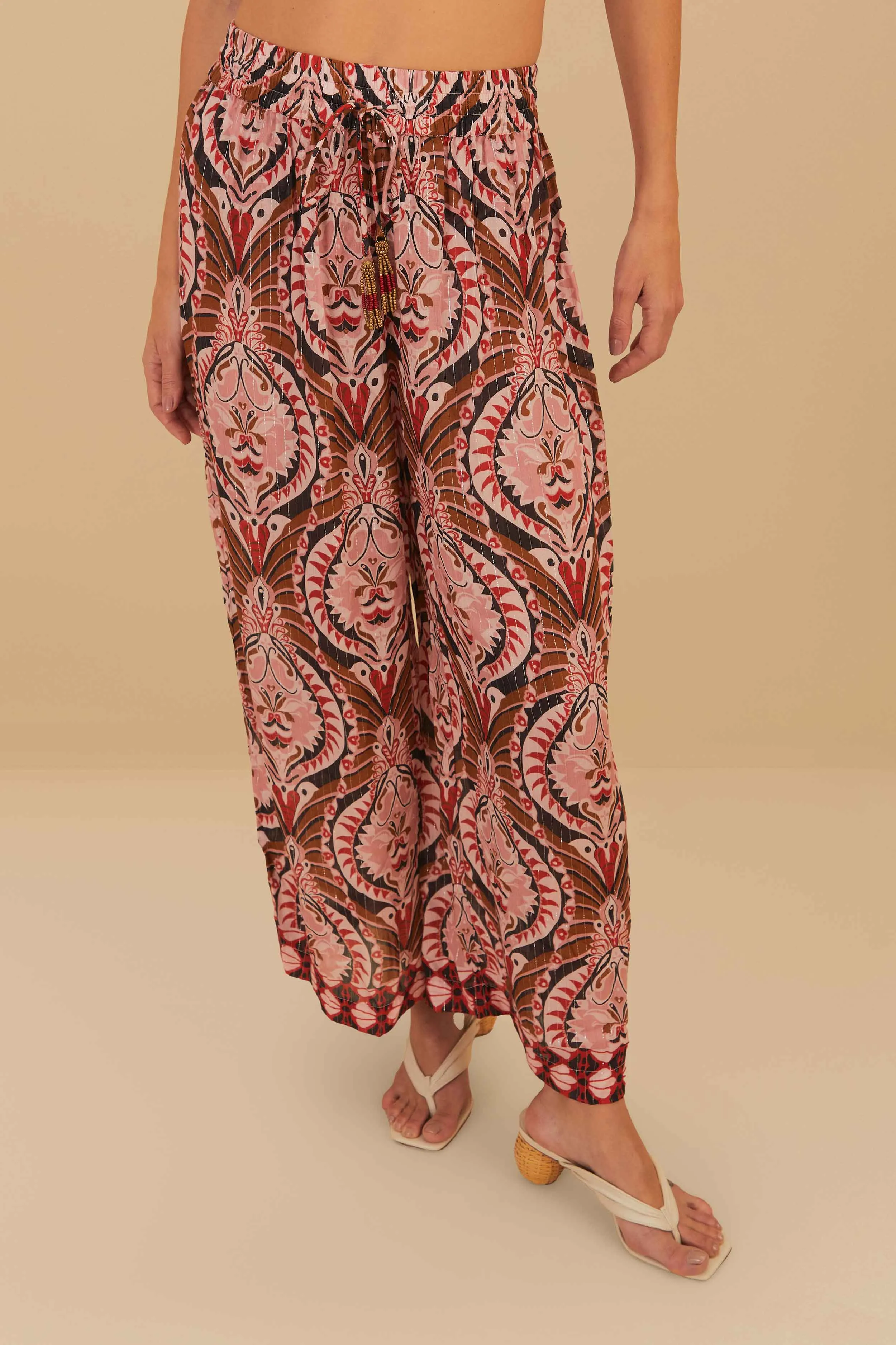 Pink Pineapple Jewelry Pants Relaxed Waist