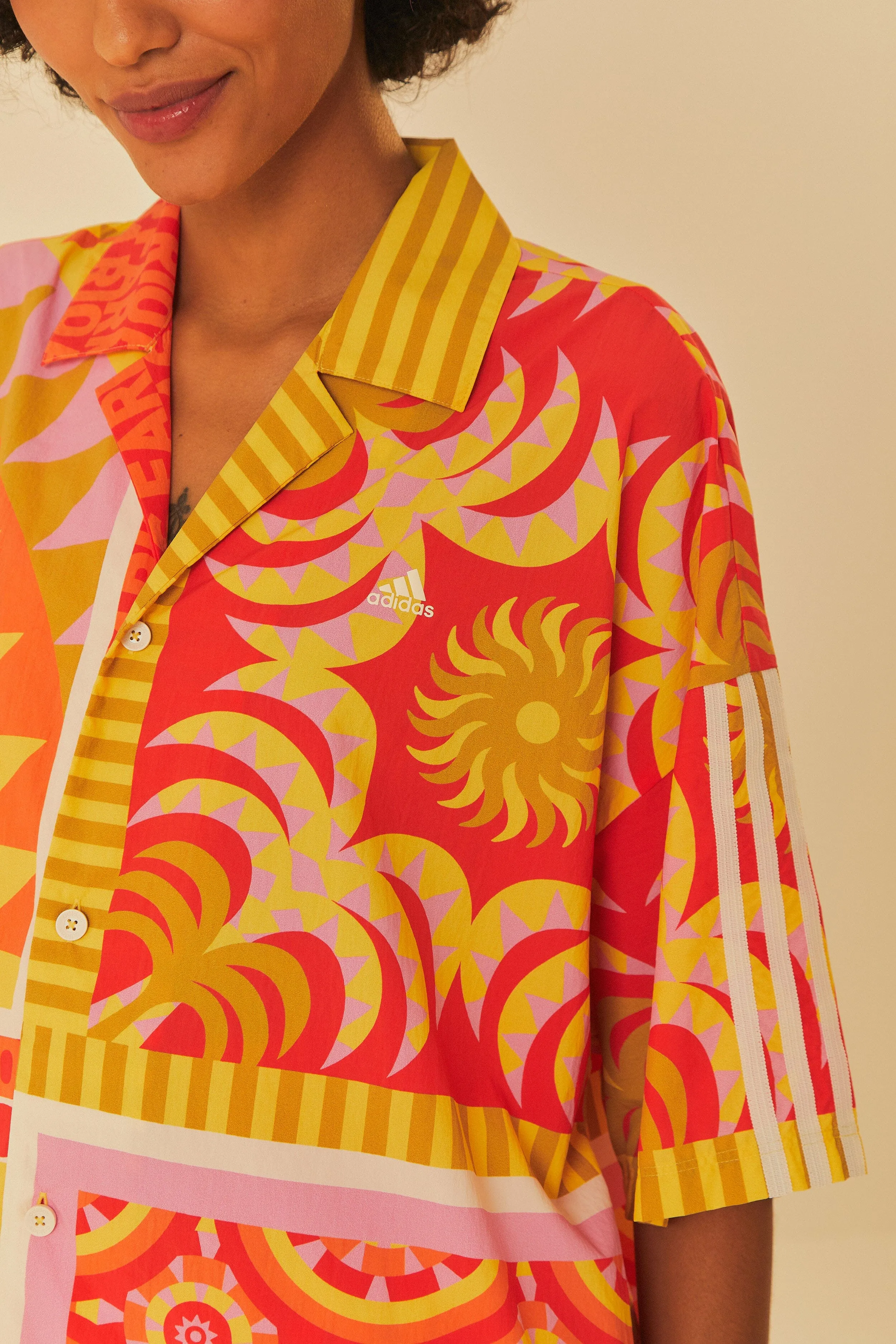 SnagProofMaterial Adidas Farm Solar Kaleidoscope Pink Top