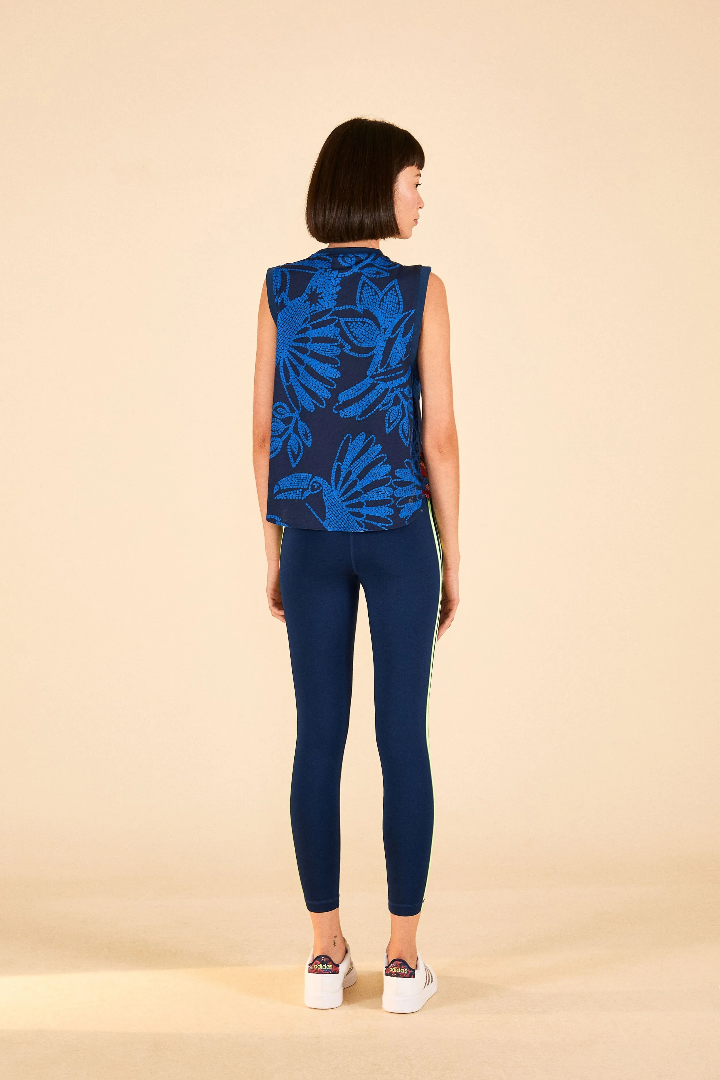 Adidas Farm Tank Top Blue ReflectiveTrimDetails