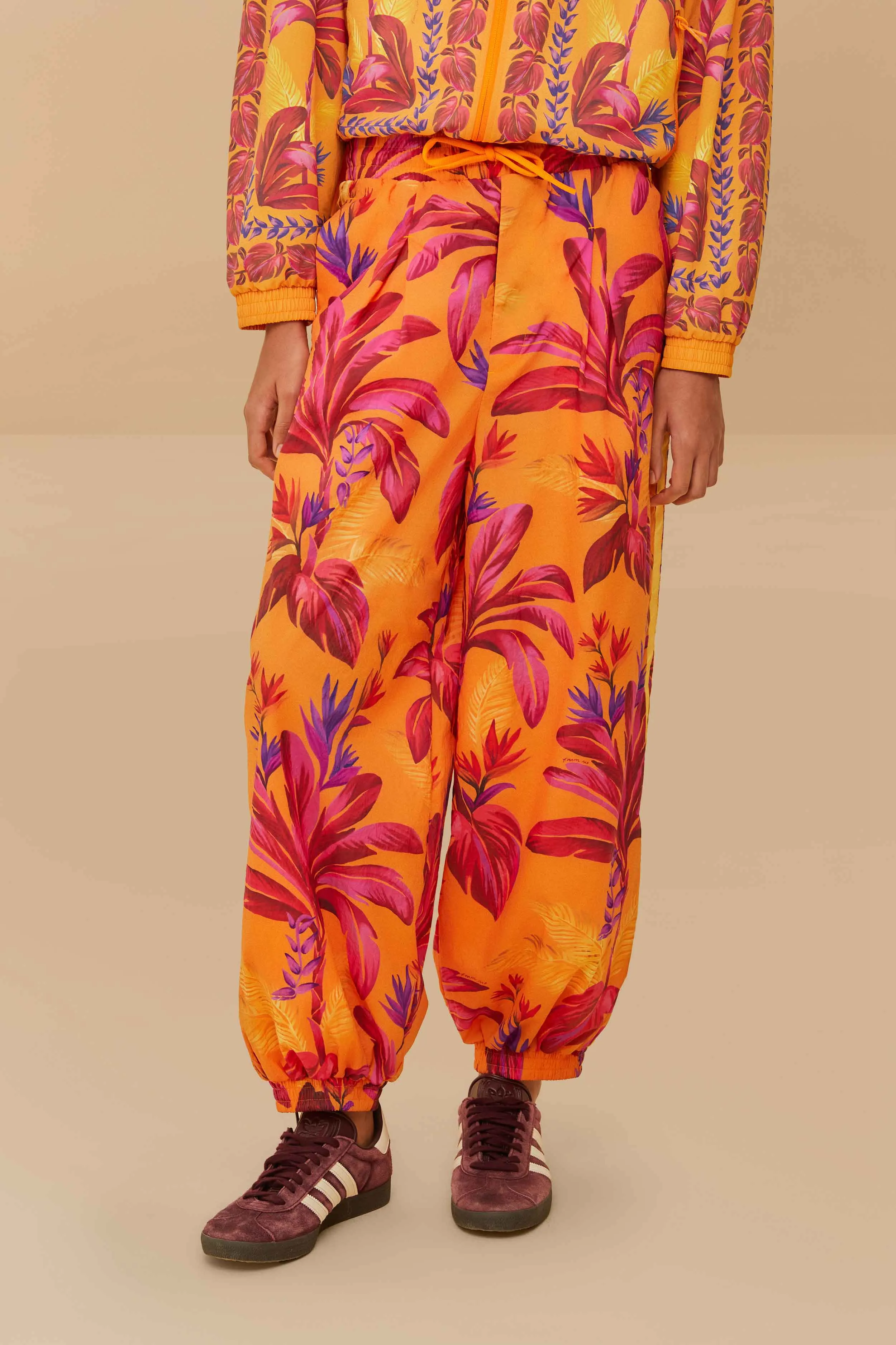 Adidas Tropical Breeze Bright Orange Pants Quick Access Zippers