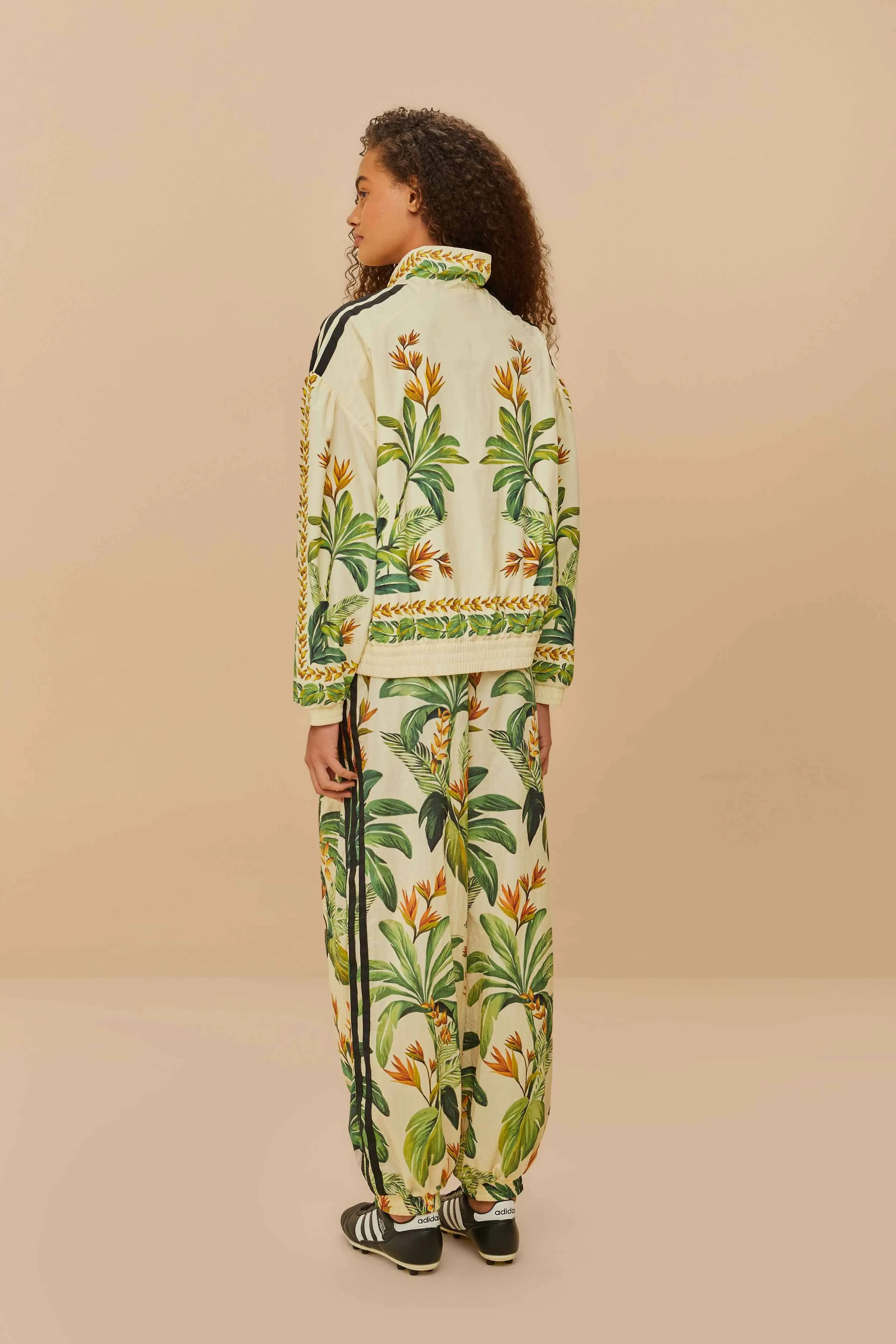 Adidas Tropical Breeze Cream White Pants Comfortable fit Abrasion Resistant Panels