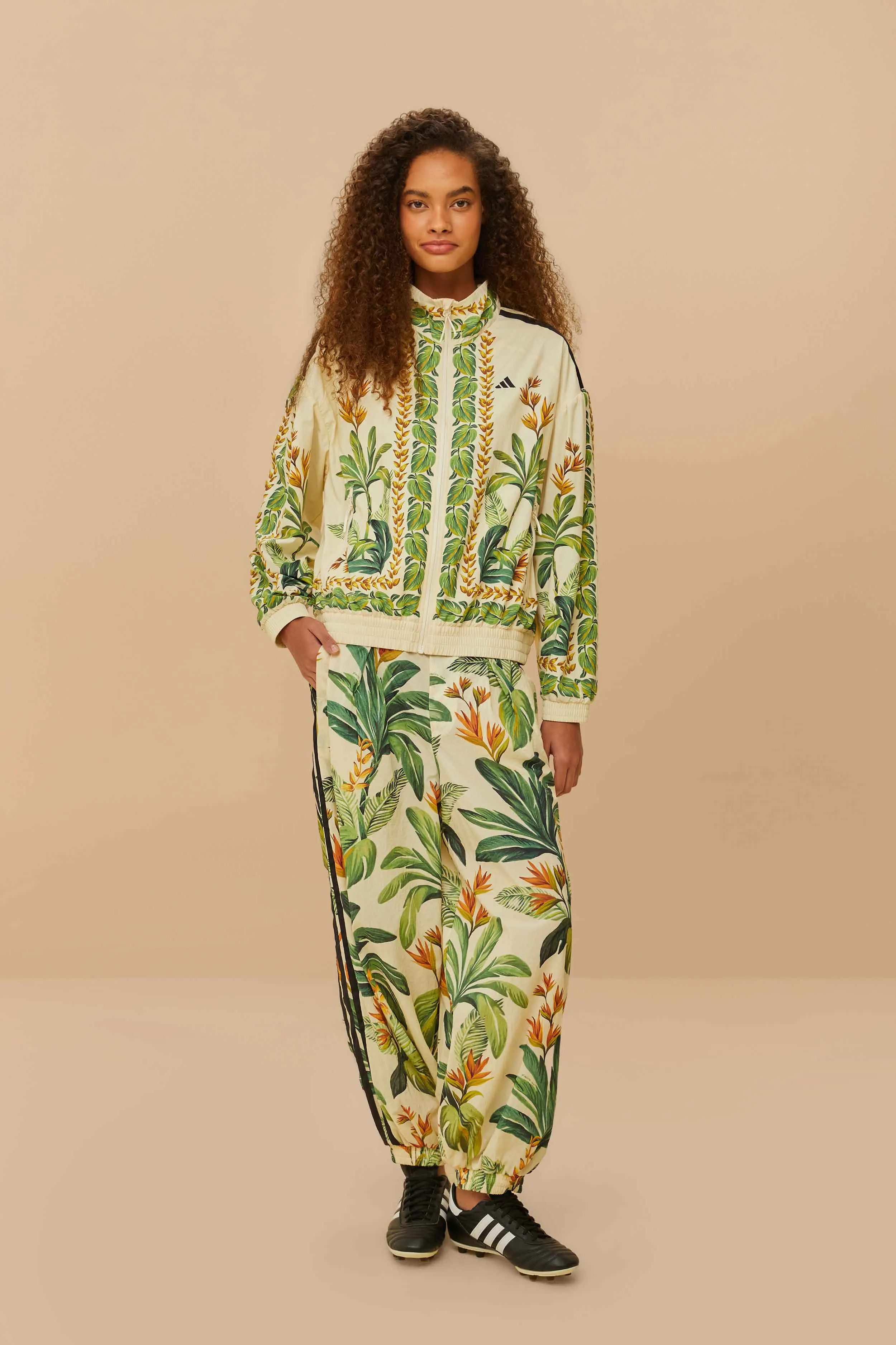 Adidas Tropical Breeze Cream White Pants RecycledPolyester Stretch Fit