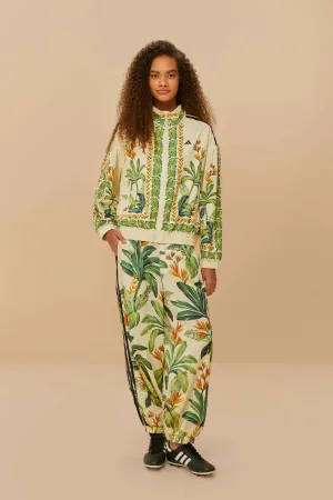 Adidas Tropical Breeze Cream White Pants RecycledPolyester Stretch Fit