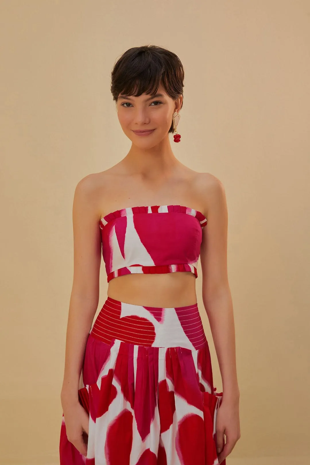 Painted Hearts Sleeveless Top AntiBacterialTextile WaterRepellentSurface