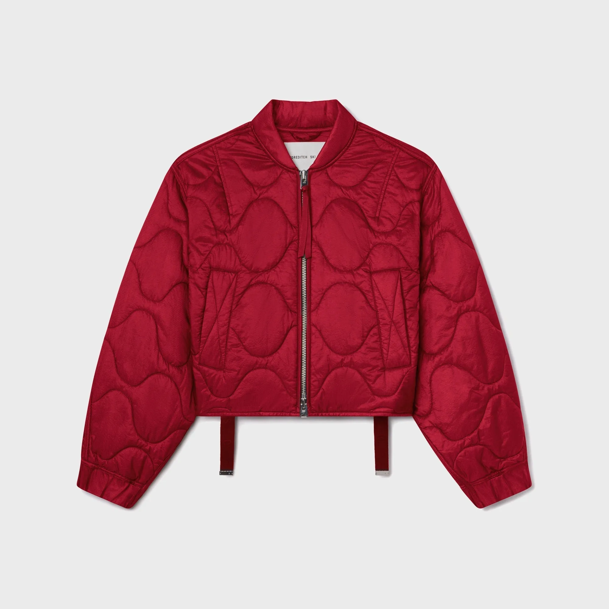 MultiPocket Layout Agolde Iona Quilted Jacket - Tomato