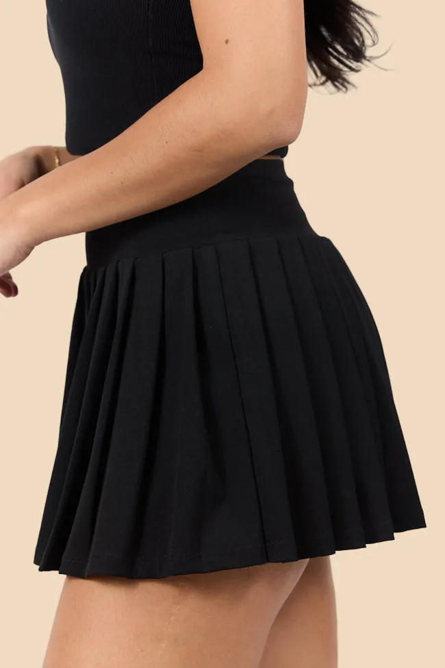 For The Win Black Pleated Tennis Skirt SALE Modest Wear Airy Look