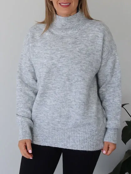 Alain Knit - Grey Ribbed Structure Stain Release Coating