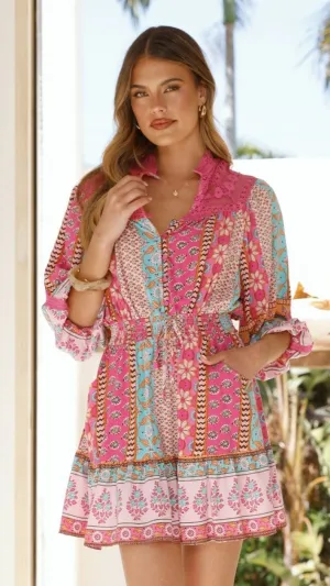 Modern Form Alevya Mini Dress - Cedella Print