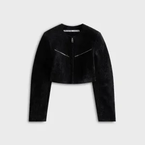 Outdoor Style Staple Hidden Ventilation Alexander Wang Cropped Boxy Jacket - Black