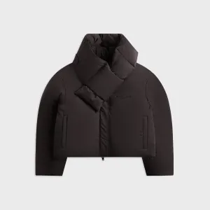 Alexander Wang Cropped Puffer with Detachable Scarf - Black Slip Resistant Grip Adjustable Cuff System