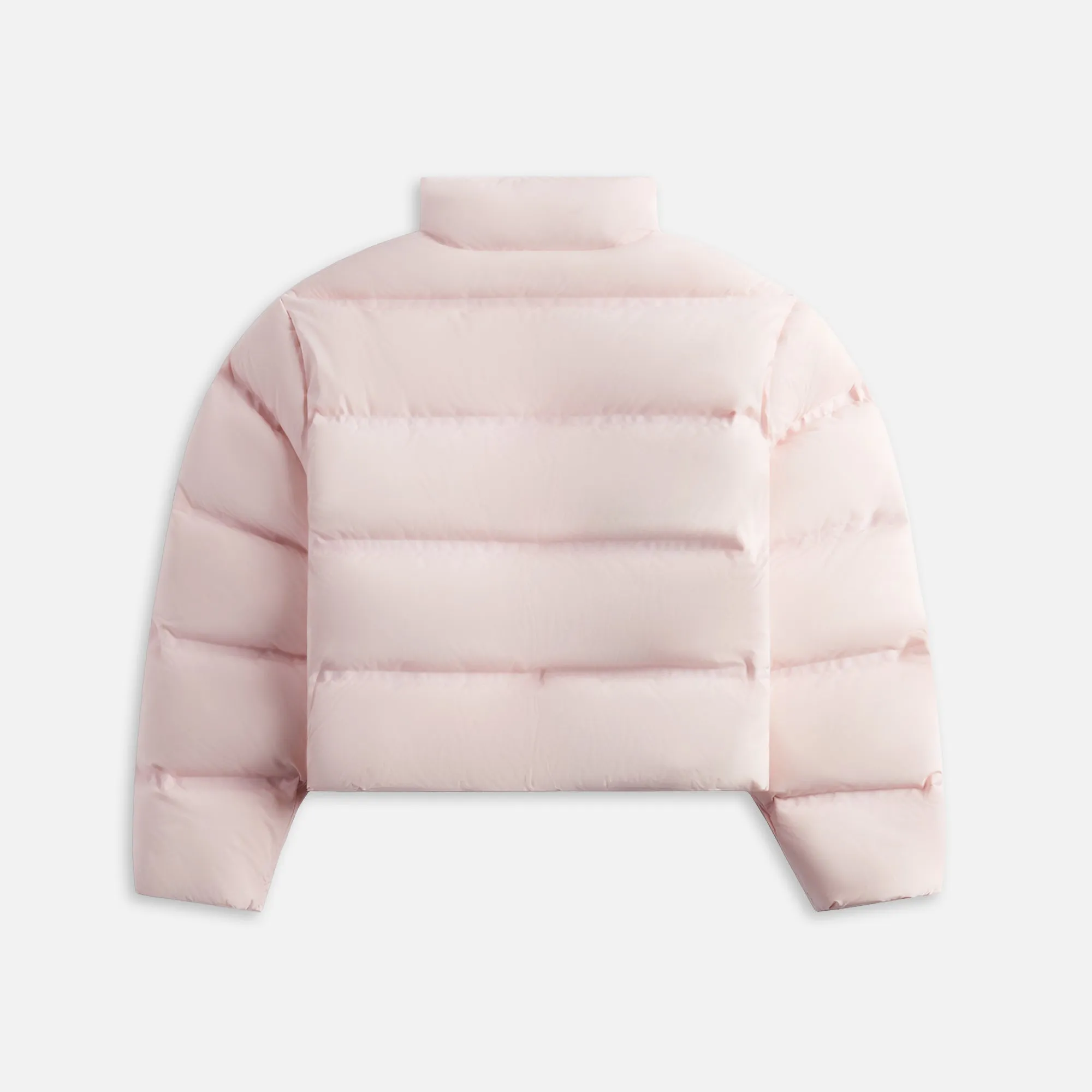 Reversible Dual Layer Alexander Wang Jacquard Channel Cropped Puffer with Reflective Logo - Light Pink
