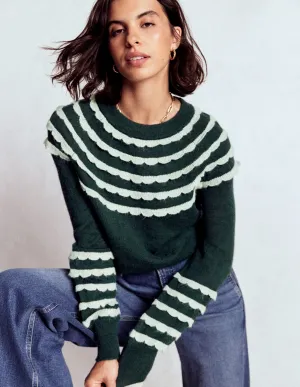 Polished Edge Alice Fluffy Raglan Jumper-Botanical Garden
