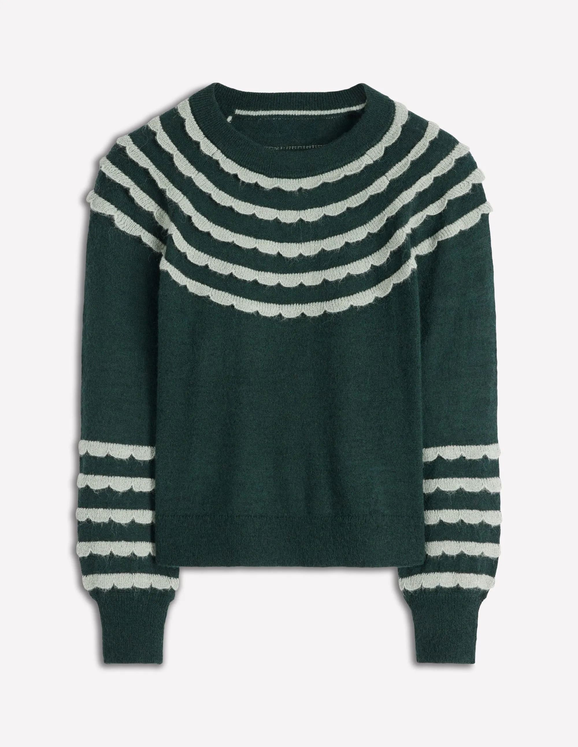 Neutral Colors Biodegradable Fiber Blend Alice Fluffy Raglan Jumper-Botanical Garden