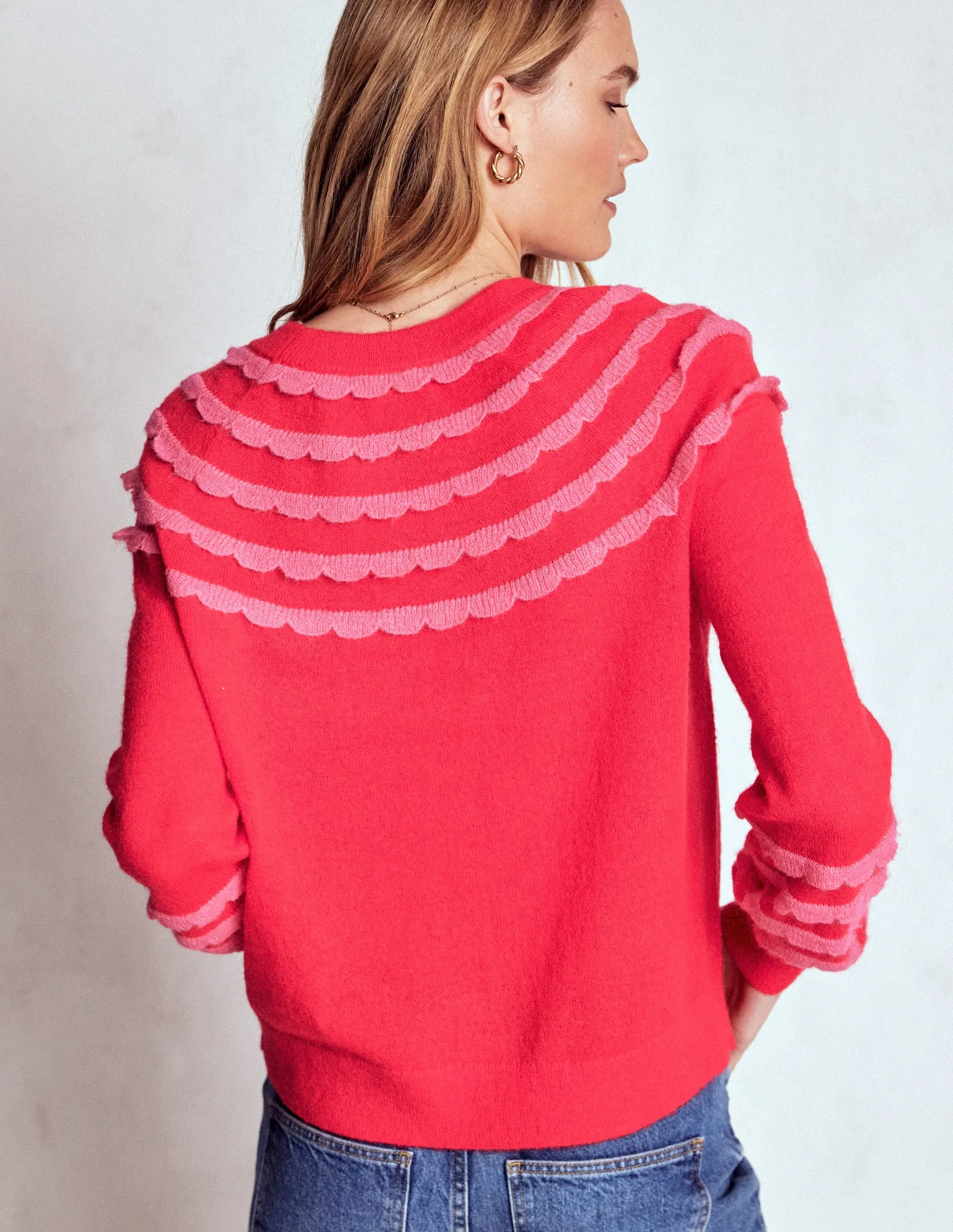 Alice Fluffy Raglan Jumper-Poppy Red Home Trend