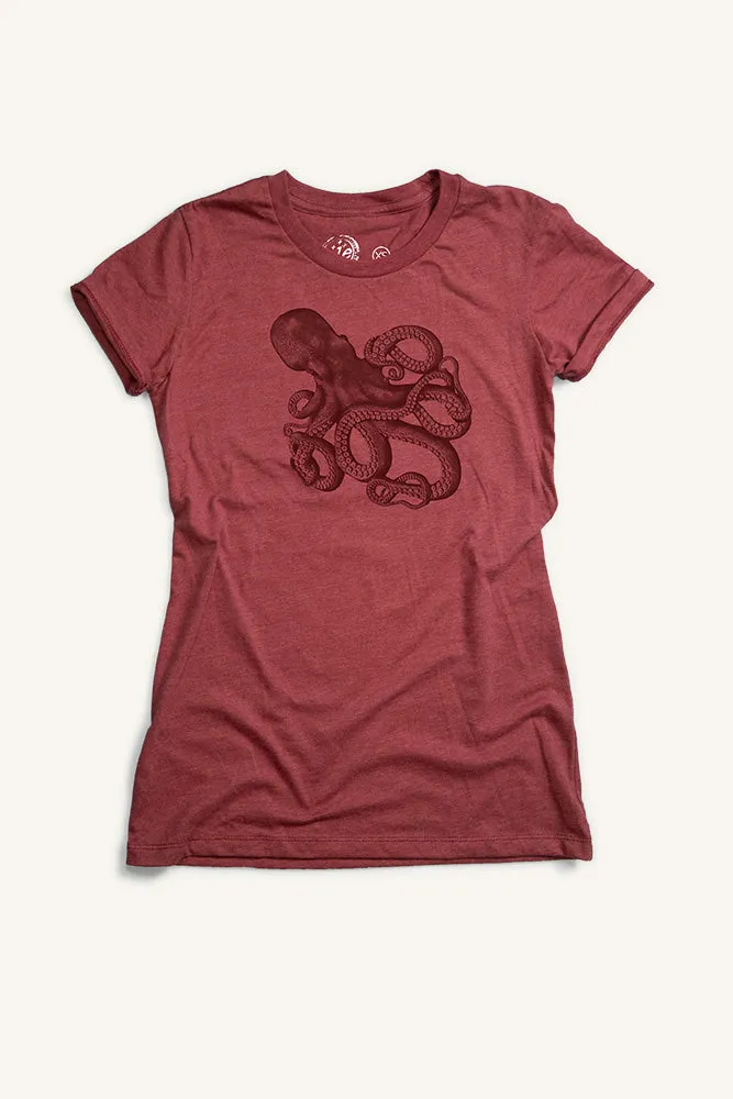 Smart Fashion Giant Pacific Octopus T-Shirt (Womens)