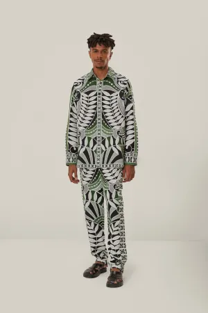 Refined fit Black Lace Nature Pants