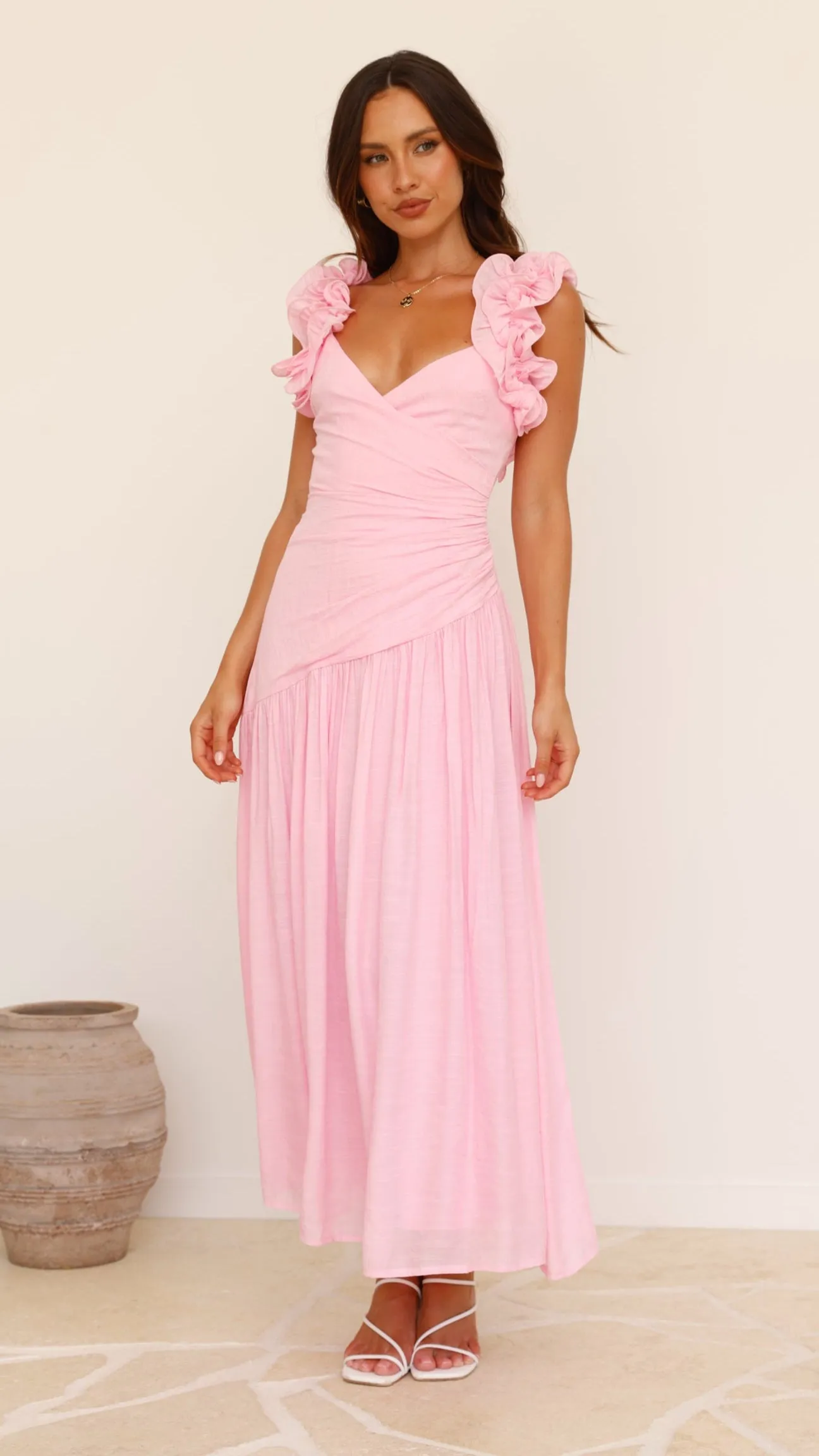 Alma Maxi Dress - Pink Chilly Weather Wear