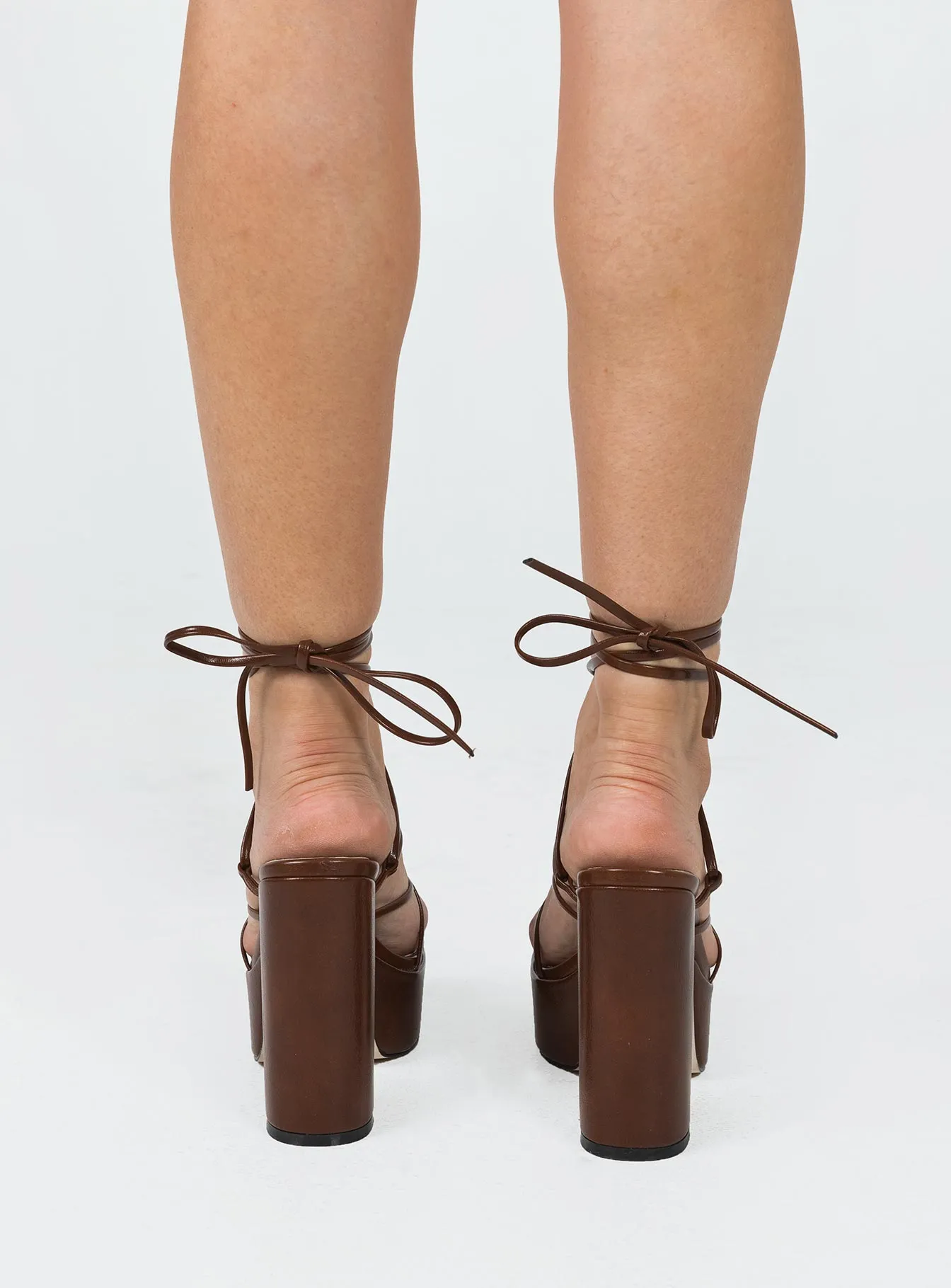 Timeless Footwear Soft Design Amato Platform Heels Brown