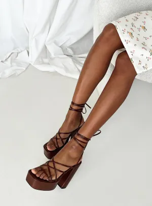 High Density Amato Platform Heels Brown