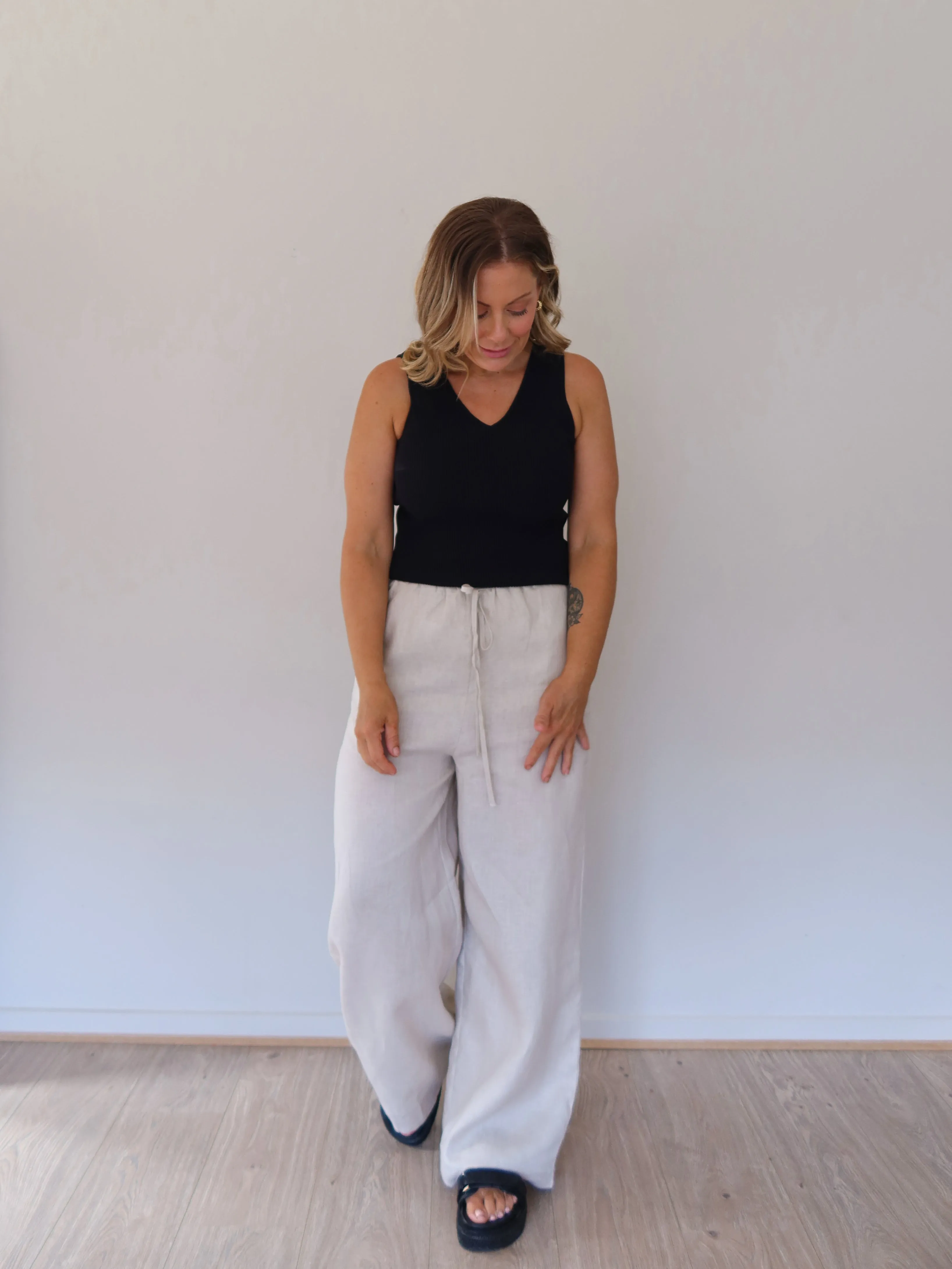 Amina Tank- Black air based Ornamental