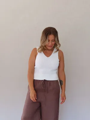 Amina Tank- White rigid