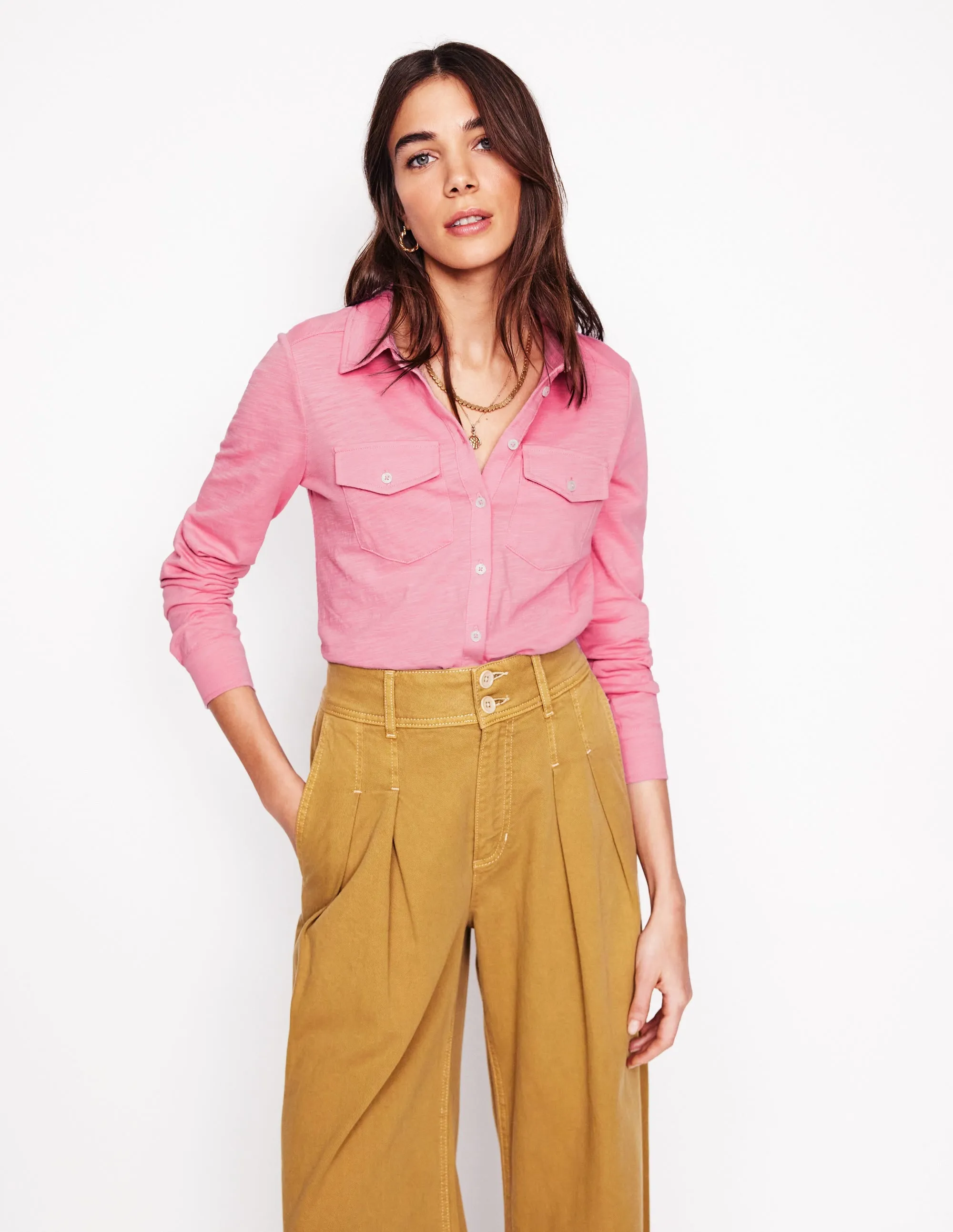 Street Trend Look Amy Jersey Shirt-Formica Pink