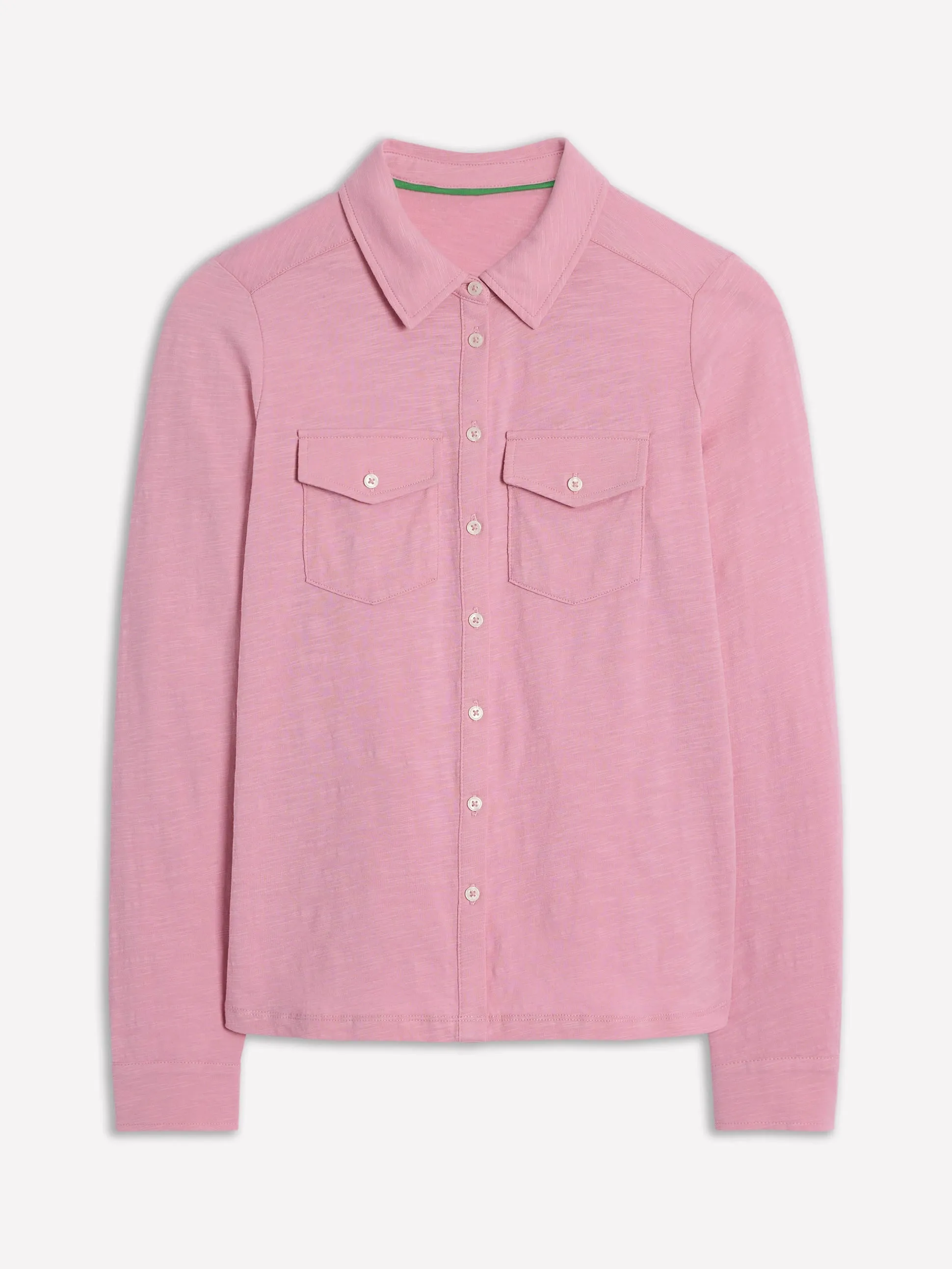 Amy Jersey Shirt-Formica Pink Striped modernity