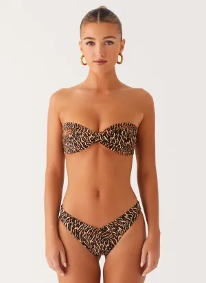 Breathable Material Delta Bikini Bottoms - Cheetah