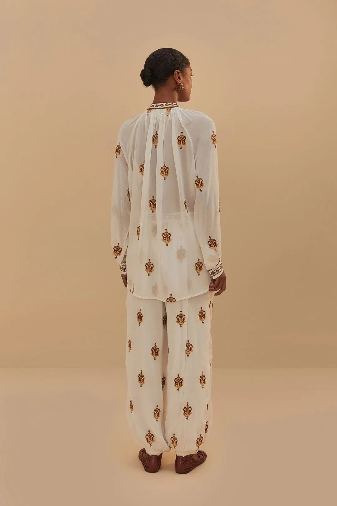 Off-White Anchor Tapestry Embroidered Pants Soft Feel