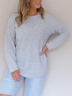 Natural Texture Saxon Knit - Grey