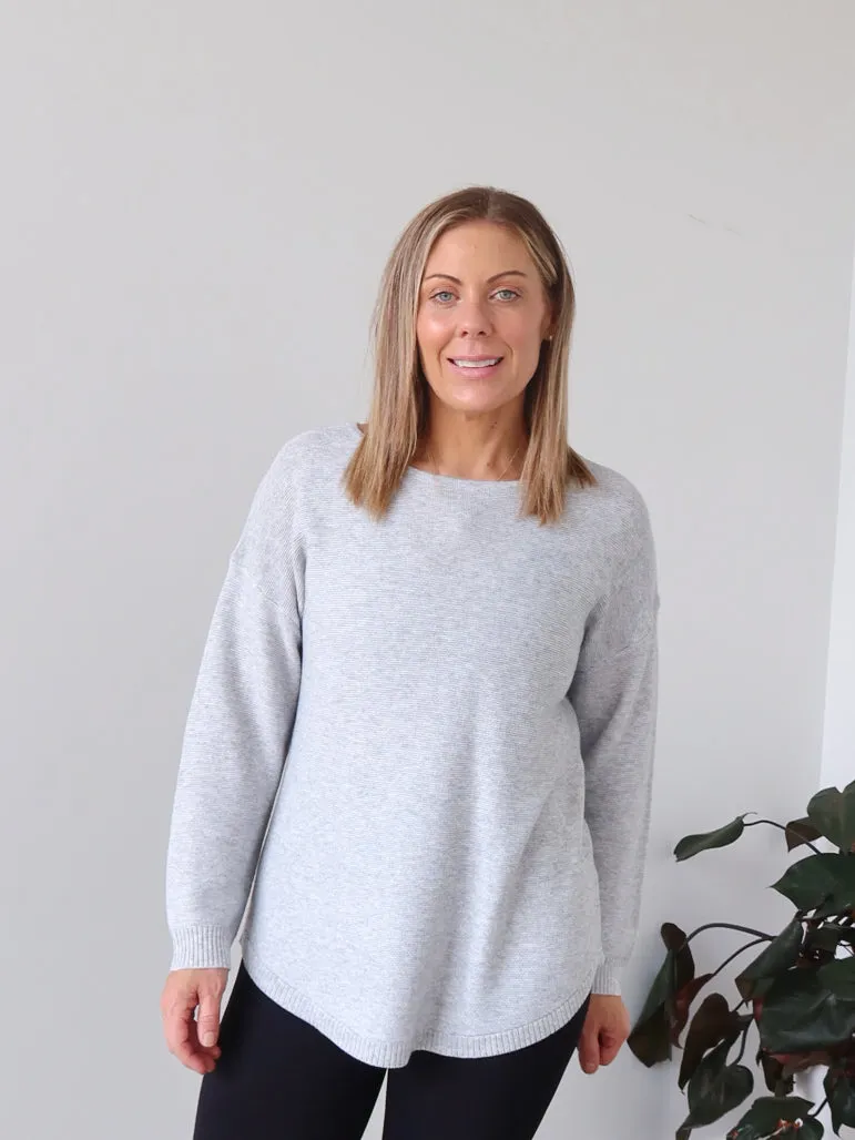 Saxon Knit - Grey Essential Wear ZeroWaste Knitting Technique