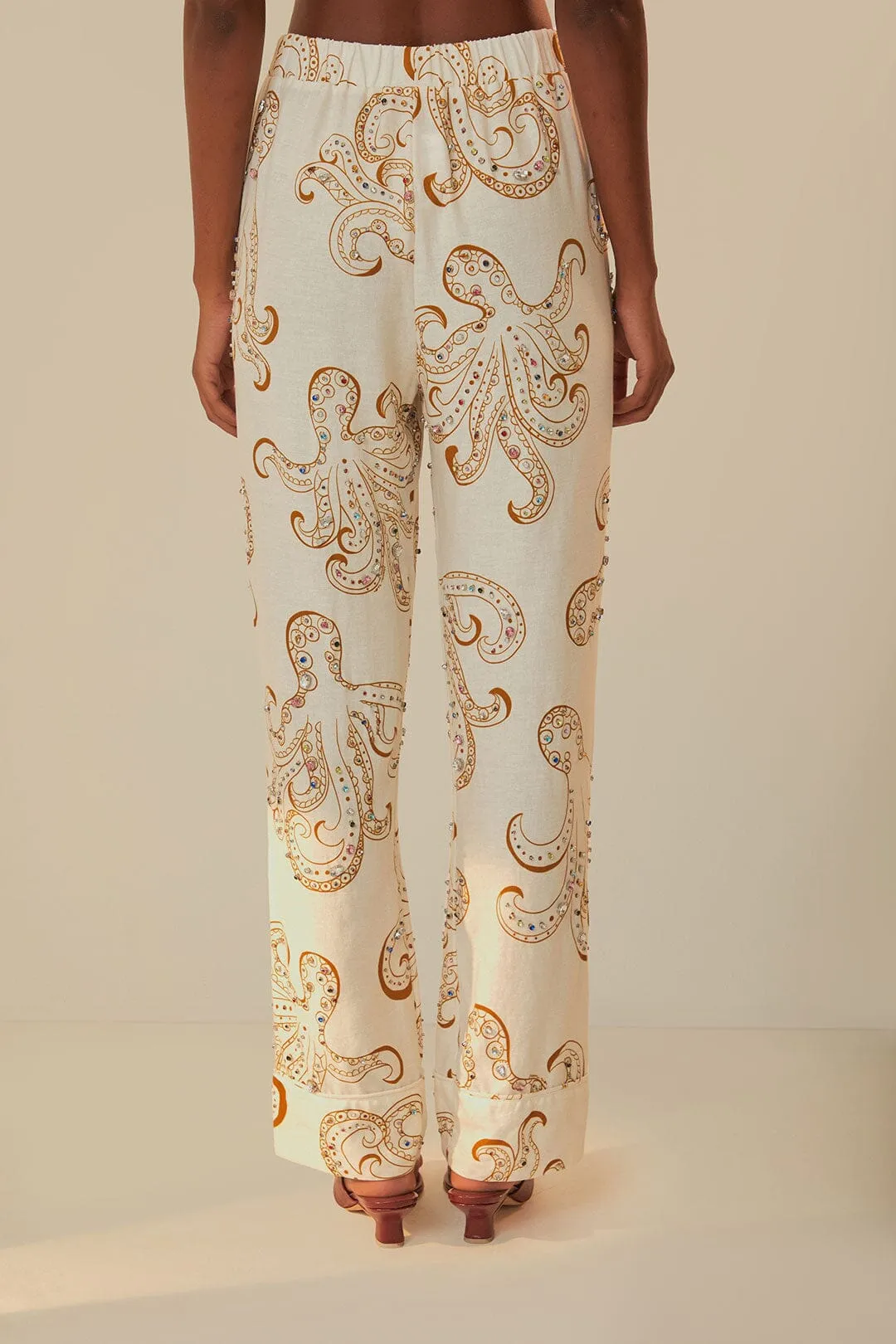 Off-White Octopus Fun Euroflax? Premium Linen Pants No Frills Fit