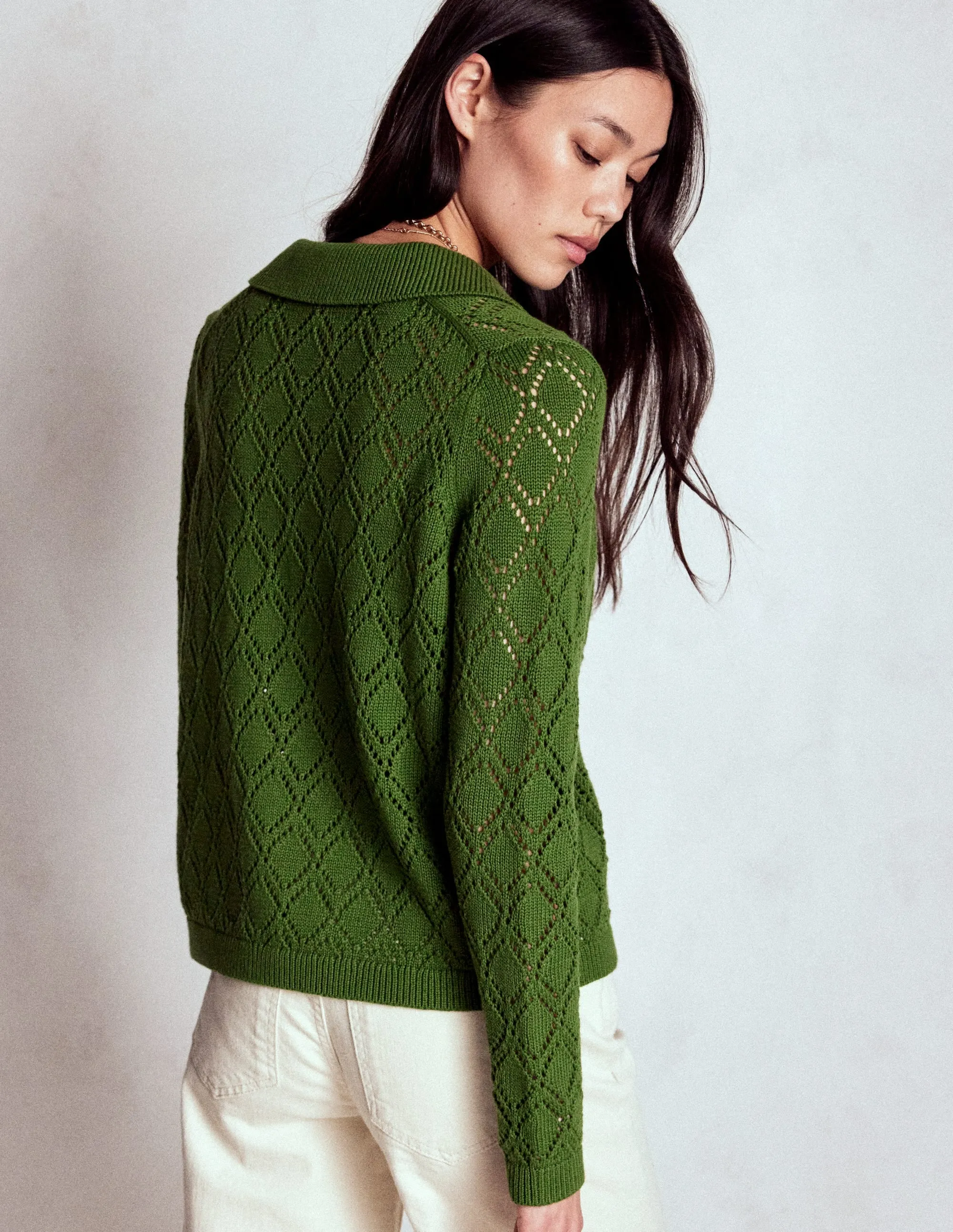 Astrid Knitted Shirt-Promenade Green Home Comfort