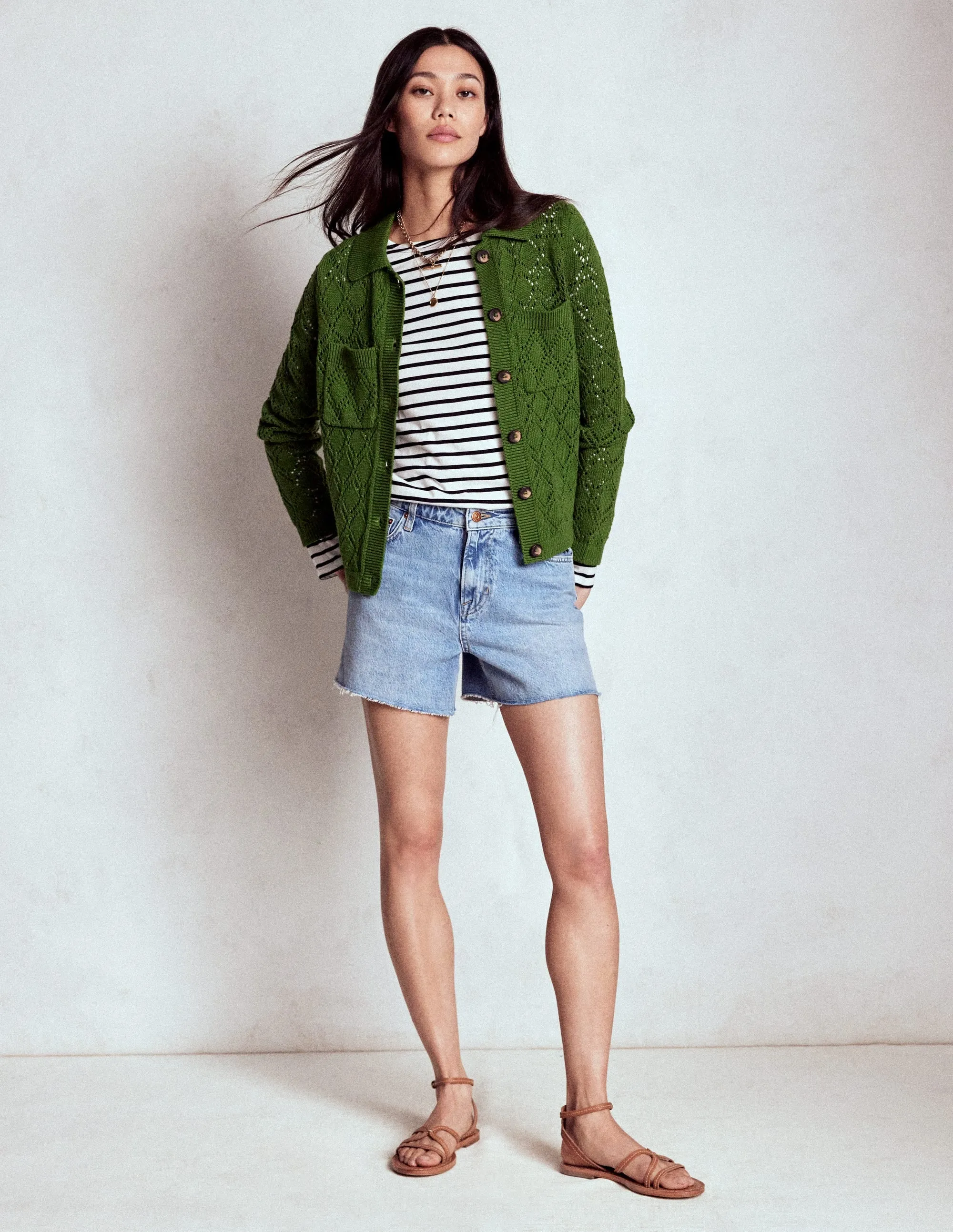 AntiPilling Technology Astrid Knitted Shirt-Promenade Green