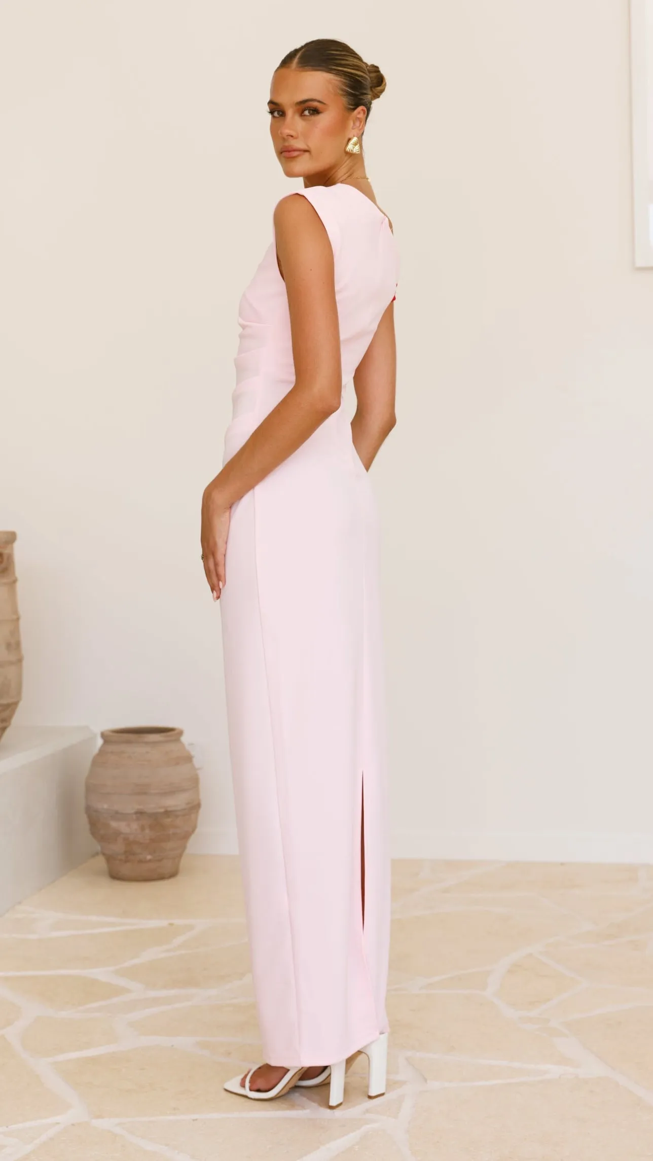 Honey Maxi Dress - Pink/Red Texture Rich