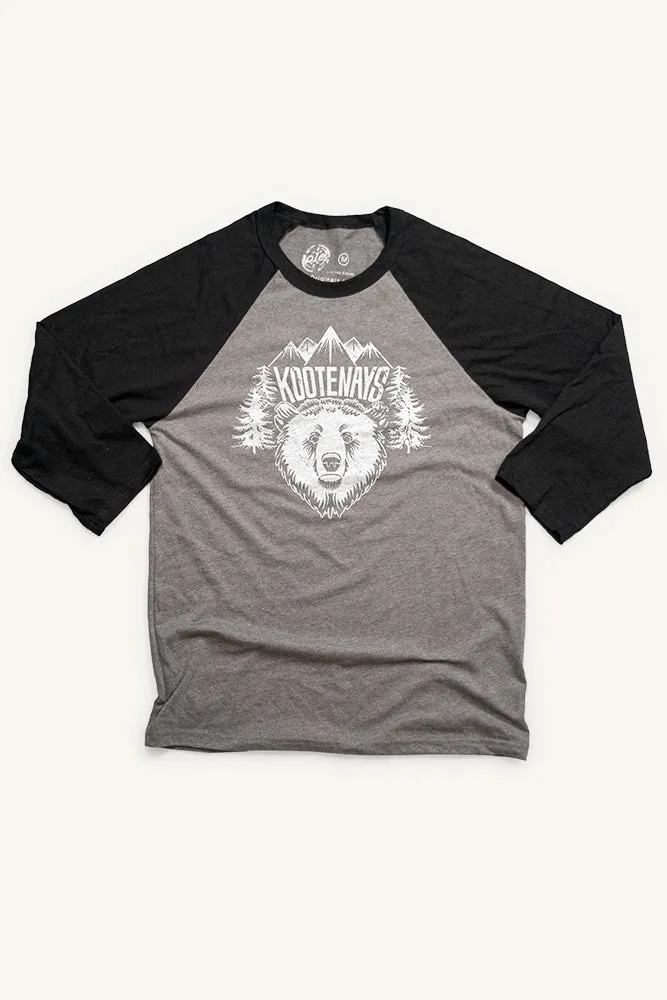 Kootenays Bear Baseball Shirt (Unisex) Trendy Comfort