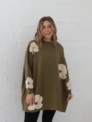 Smart touch Avery Knit - Sage Flower