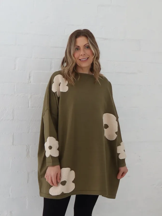 Smart touch Avery Knit - Sage Flower