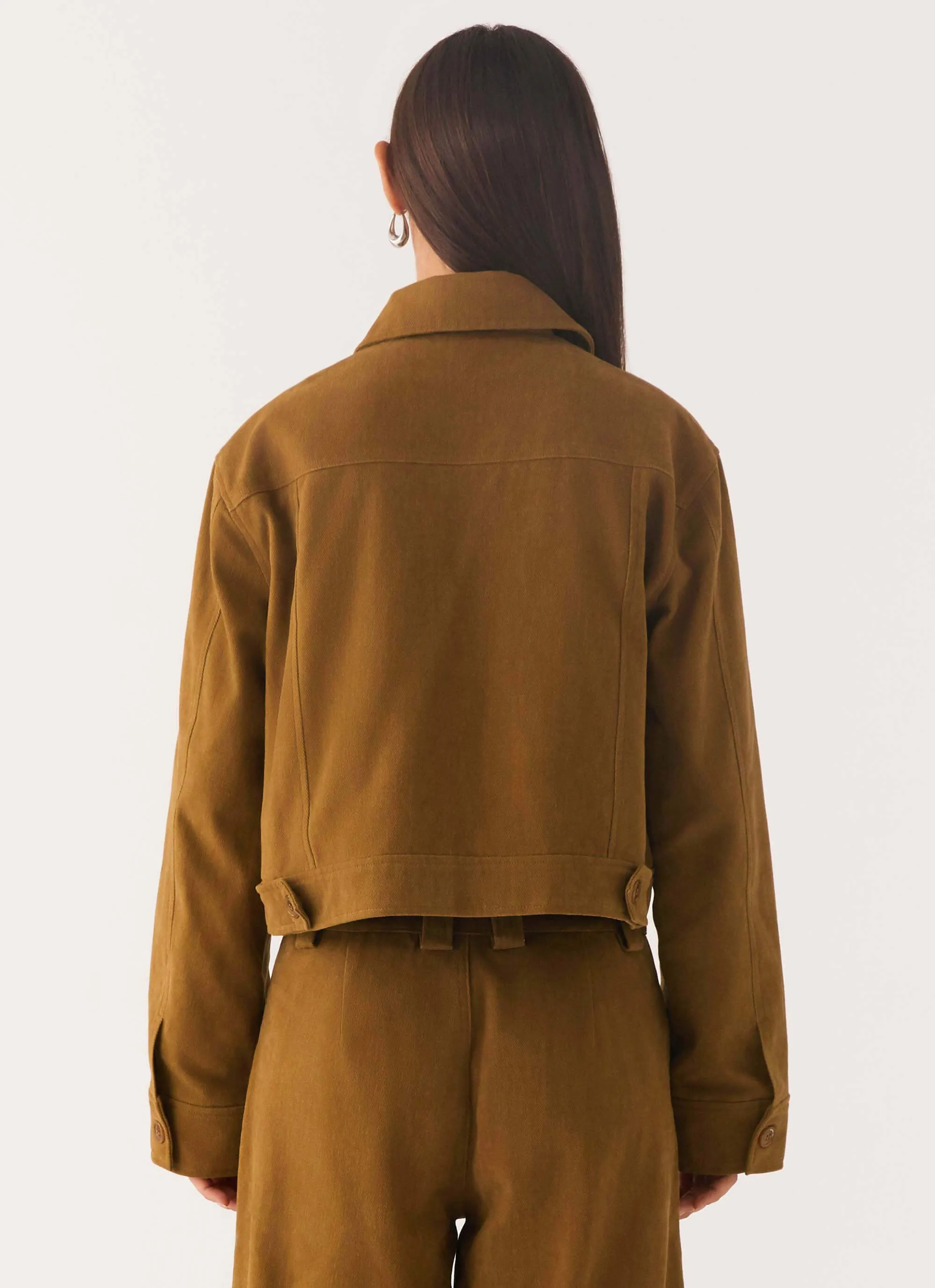Avi Boxy Jacket - Brown HybridLayerCompatibility