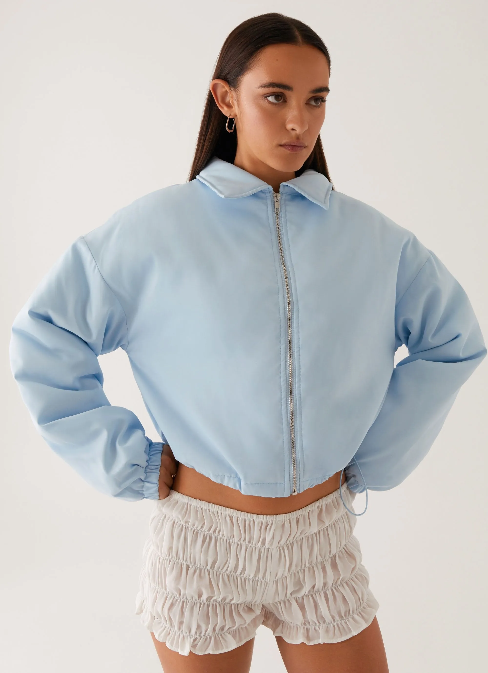 Baltimore Bomber Jacket - Pale Blue Flexible Insulation Daily Commute Wear