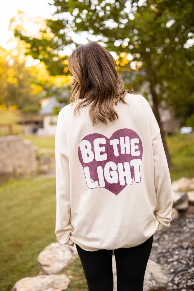 Be The Light Cream Graphic Sweatshirt Emily Fauver X Pink Lily product earthy warmth