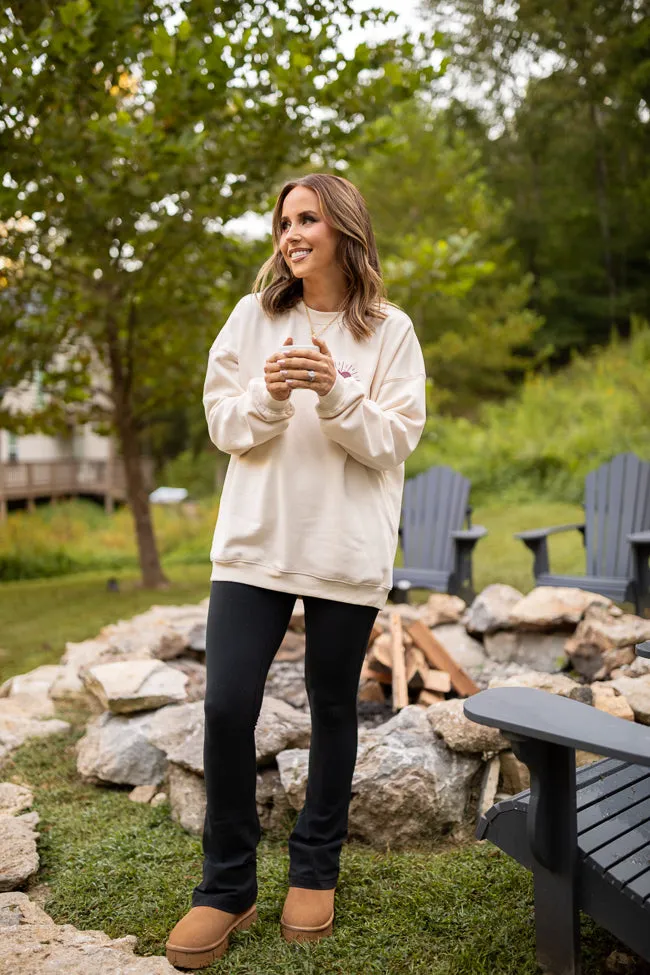 Competitive Advantage great for presents Be The Light Cream Graphic Sweatshirt Emily Fauver X Pink Lily