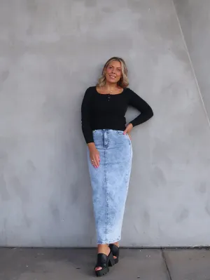 Soft Lines Beau Denim Skirt